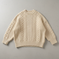 Ivory Cable-Knit Oversized Sweater