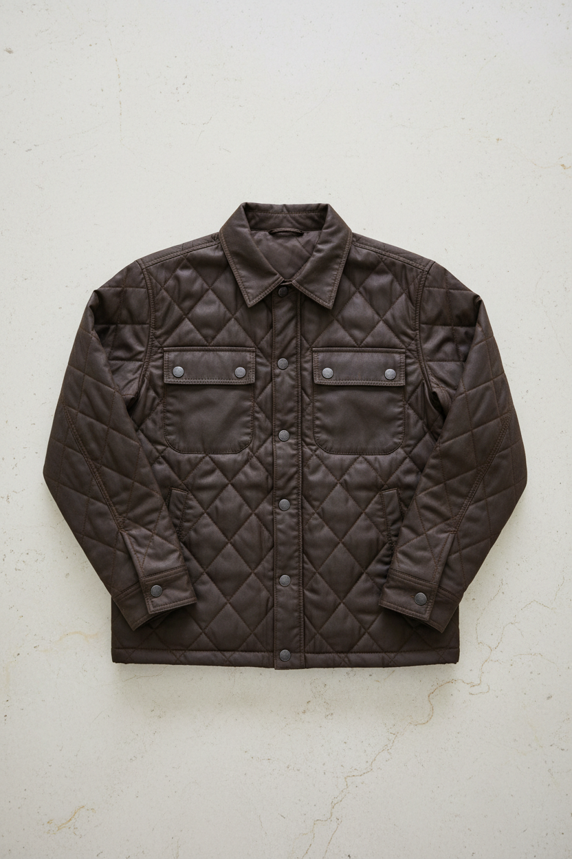 Added Canvas Shacket Brown