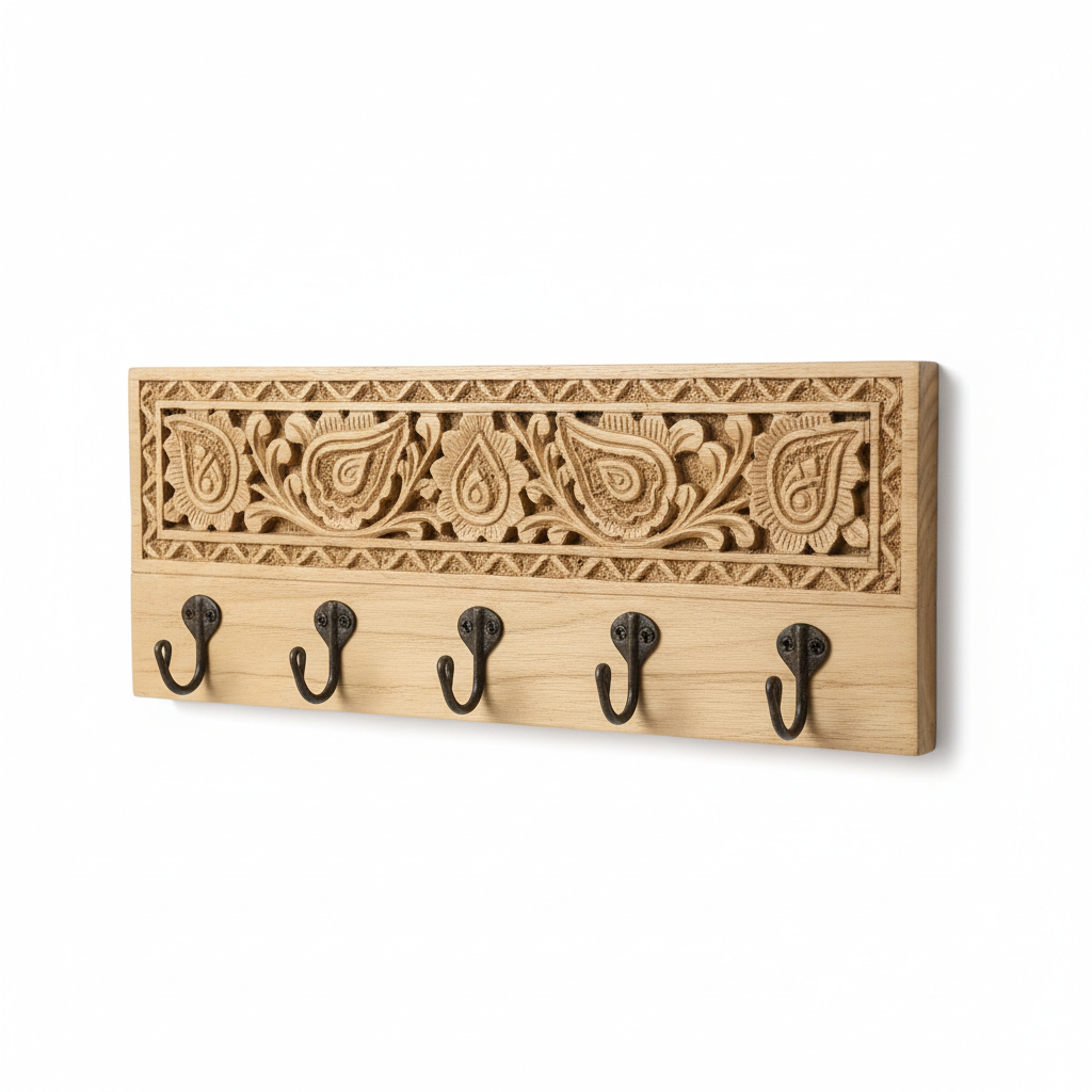 Handcrafted Wooden Key Hanger