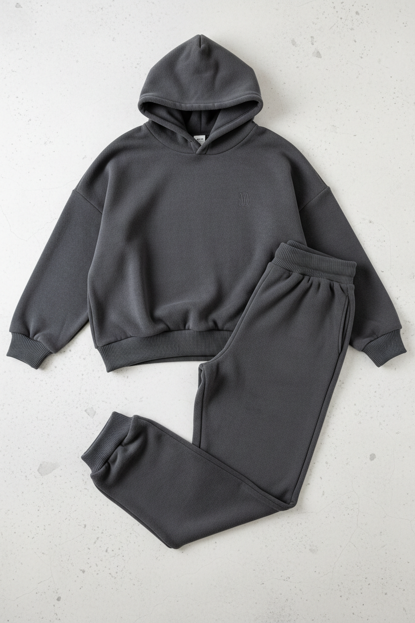 Charcoal Fleece Lounge Set