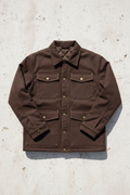 Padded Canvas Shacket Brown