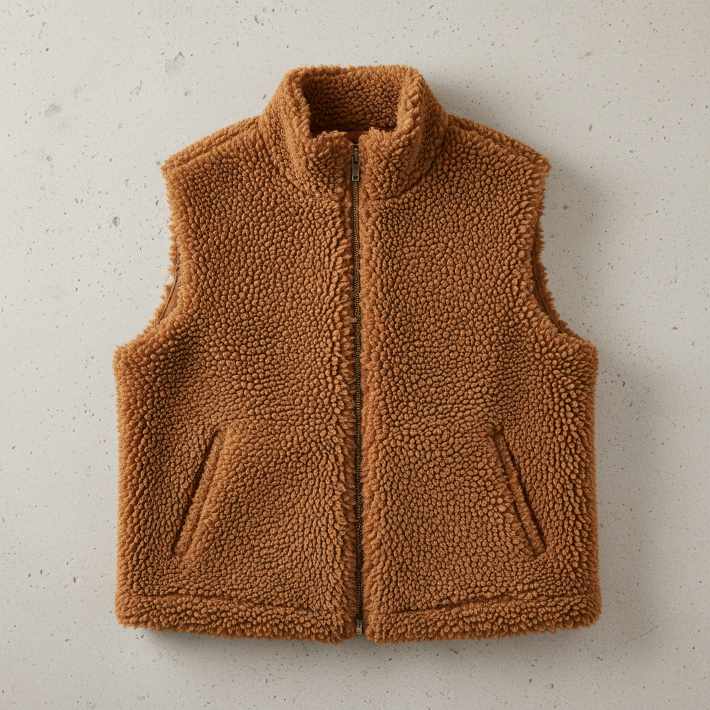 Caramel Boho Sherpa Vest