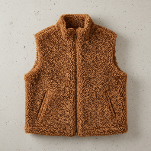 Caramel Boho Sherpa Vest