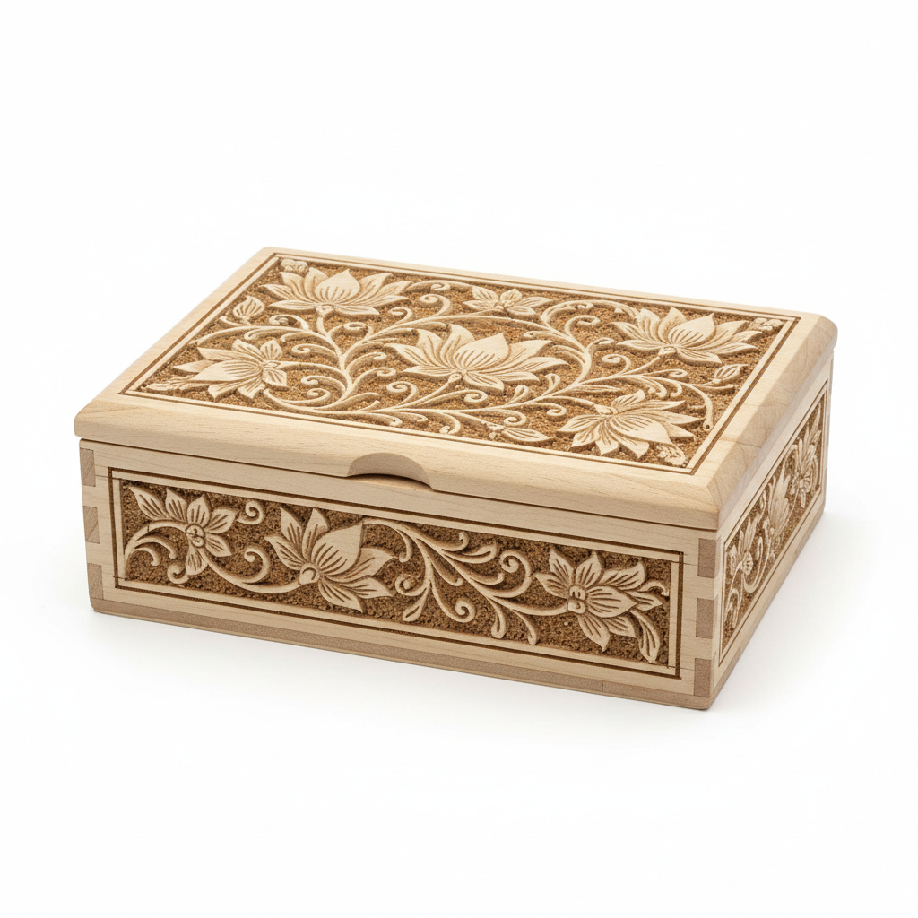 Handcrafted Wooden Card Box