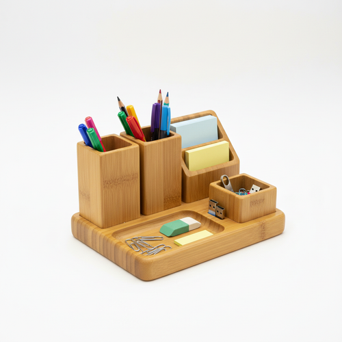 Bamboo Home & Office Organizer