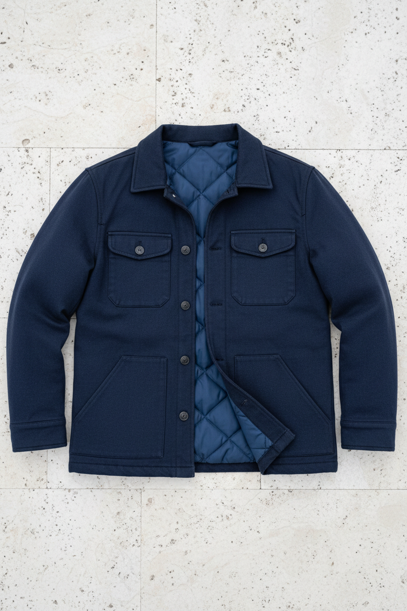 Navy Padded Utility Shacket