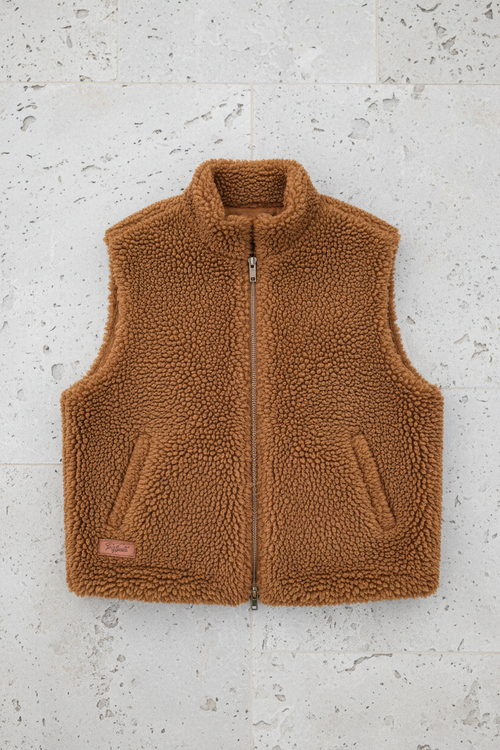 Caramel Boho Sherpa Vest