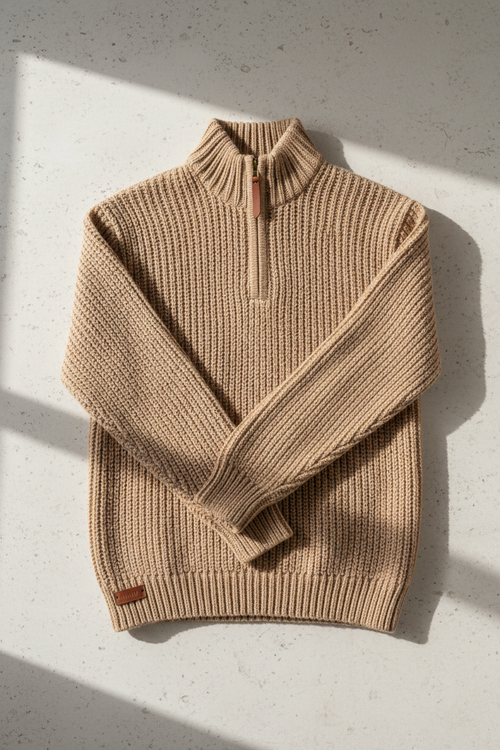 Artisanal Ribbed Quarter-Zip